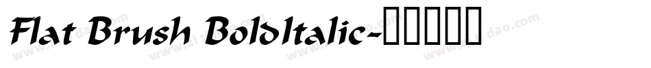 Flat Brush BoldItalic字体转换